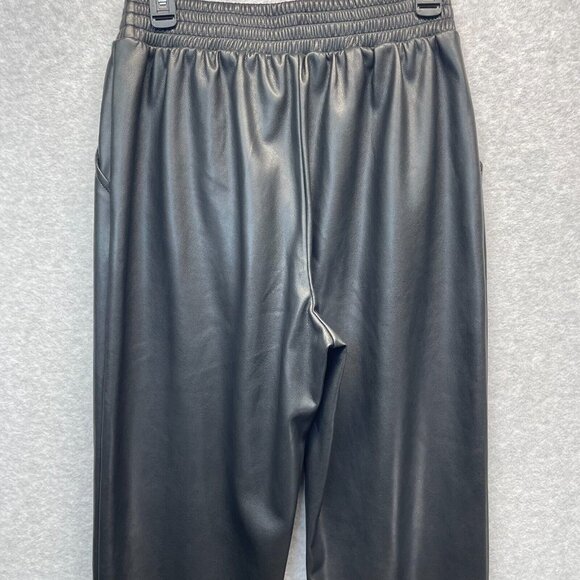 Dolce‎ Cabo Faux Leather Jogger Pants Womens Medium Black Pull On High Rise - Picture 5 of 11